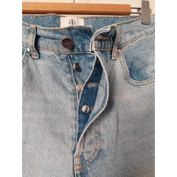 Anine Bing Sonya Jean Destructed Classic Blue, Size 28 (10) - Picture 8 of 10
